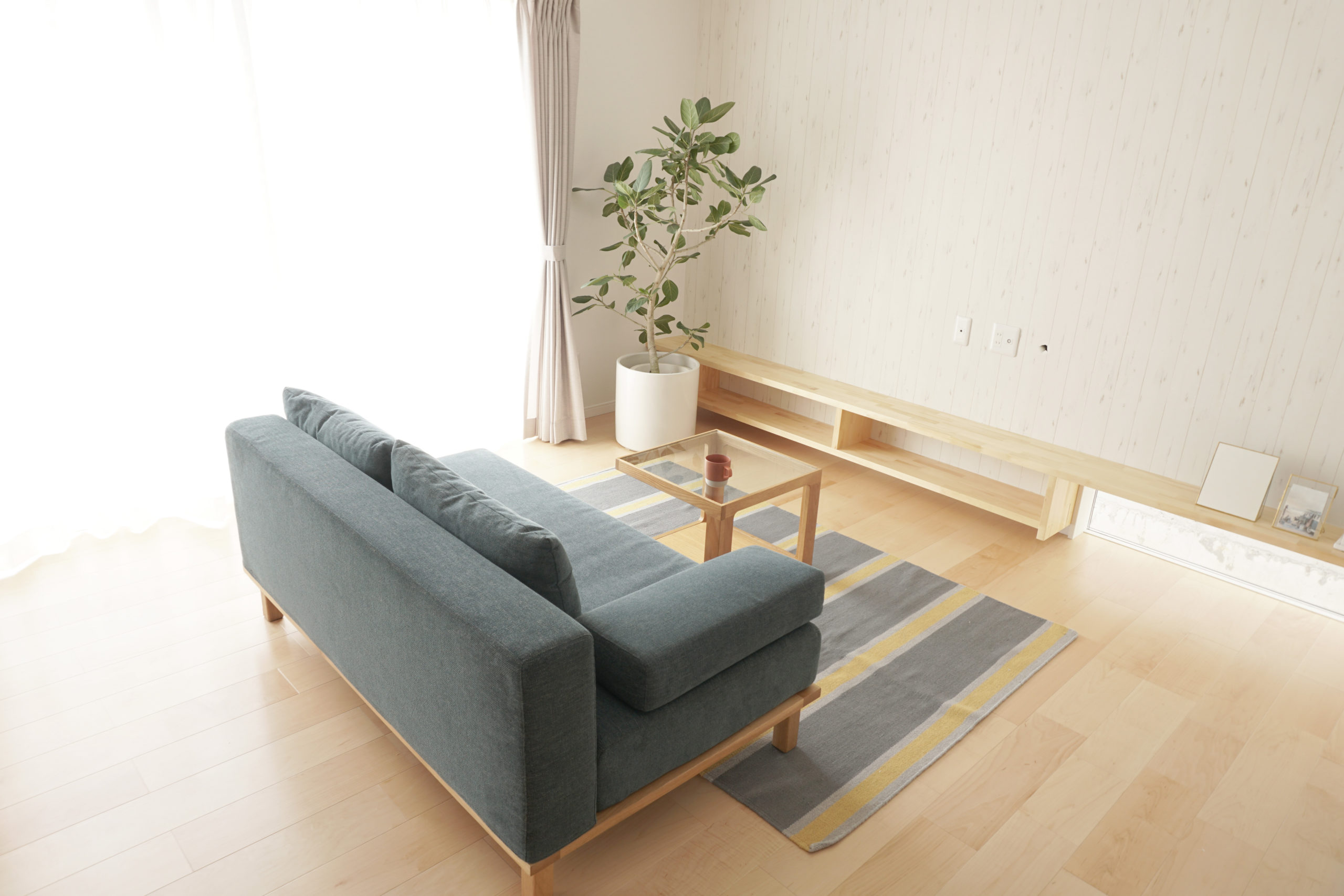 光の差し込む家のLiving Room