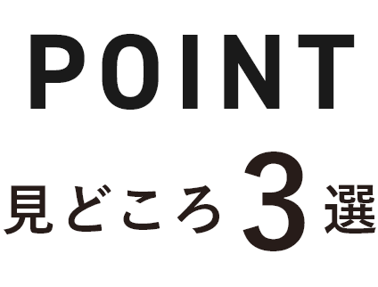 POINT 見どころ3選